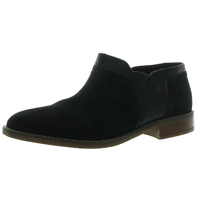 Non-Slip Shoes Sale Clarks Womens Camzin Mix Suede Slip On Ankle Boots