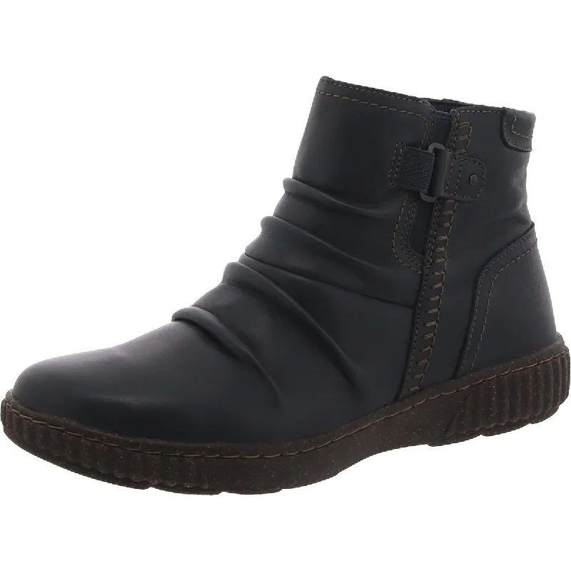 Boutique Styles Clarks Womens Caroline Orchid Zipper Almond Toe Wedge Boots