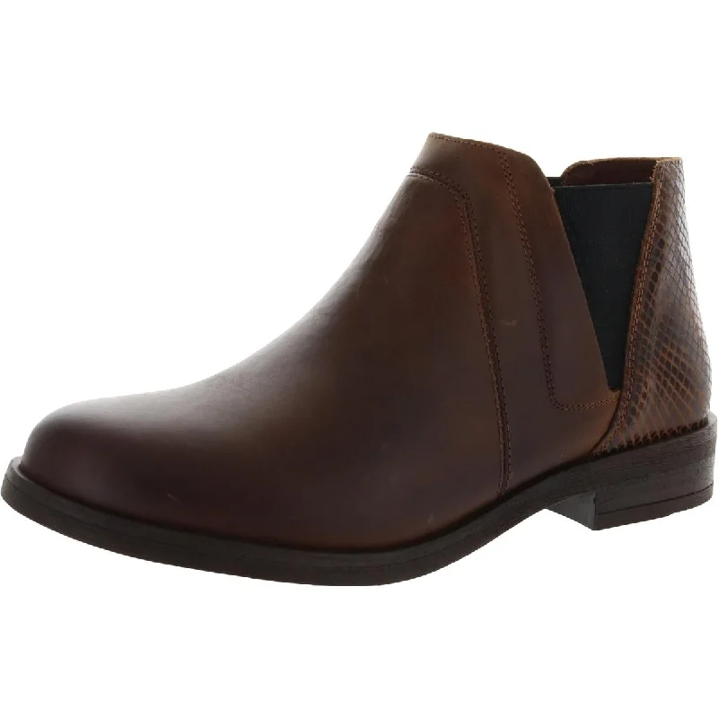Sustainable Footwear Sale Clarks Womens Demi2 Beat Leather Snake Print Booties