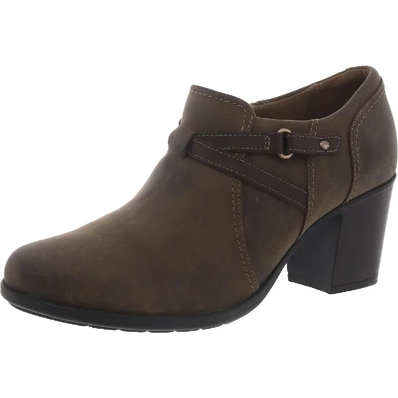 Trendy Styles Clarks Womens Diane Lela Block Heel Padded Insole Ankle Boots