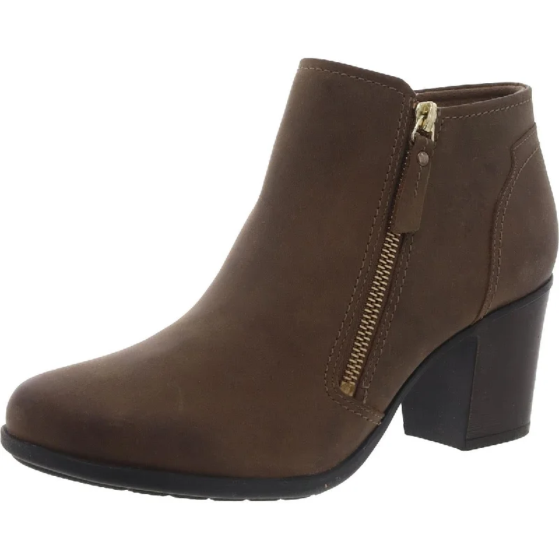 Cool Prices Clarks Womens Diane Pioneer Leather Zip Up Ankle Boots
