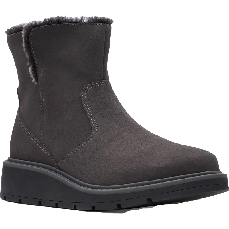 Statement Boots Offer Clarks Womens Ivery Opal Suede Cold Weather Ankle Boots