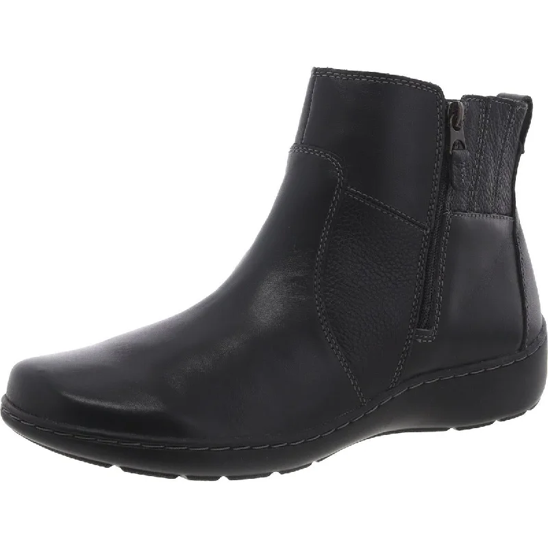 Fashion Deal Clarks Womens Leather Flat Ankle Boots