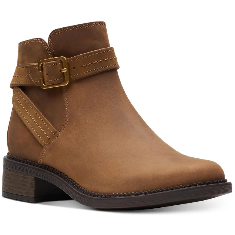 Special Offer Clarks Womens Maye Strap Suede Round Toe Ankle Boots