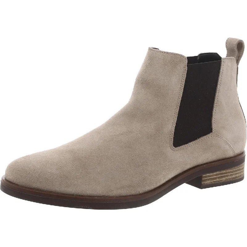 Breathable Flats Offers Clarks Womens Memi Top Suede Slip On Ankle Boots
