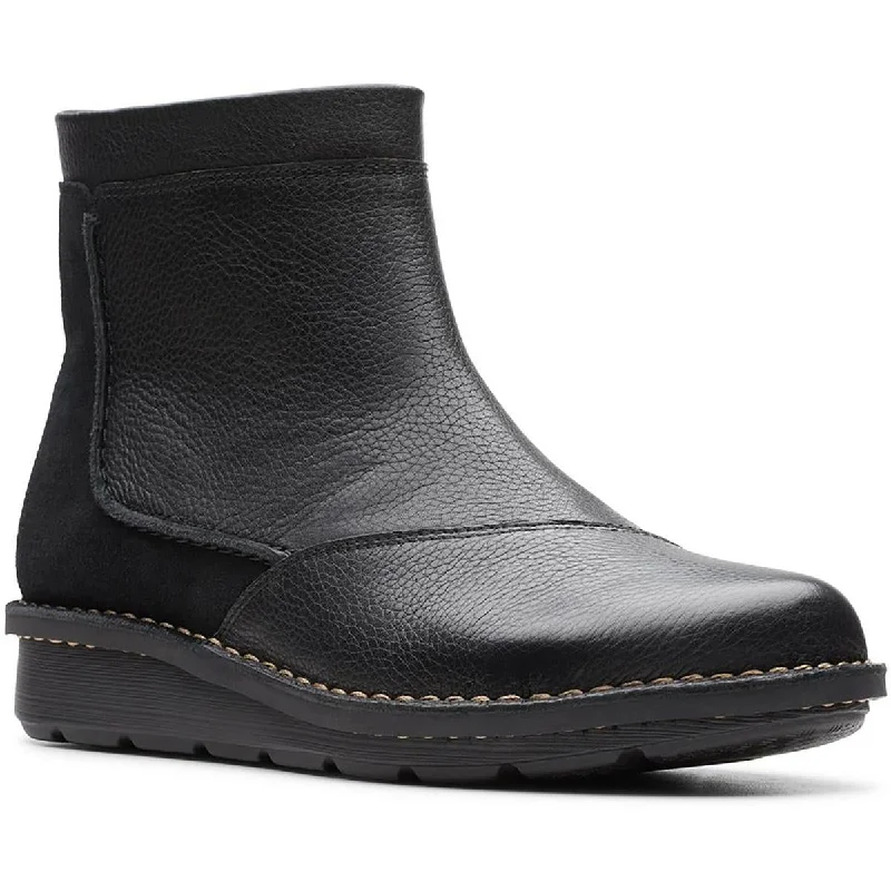 Essentials On Sale Clarks Womens Michela Petal Leather Comfort Ankle Boots