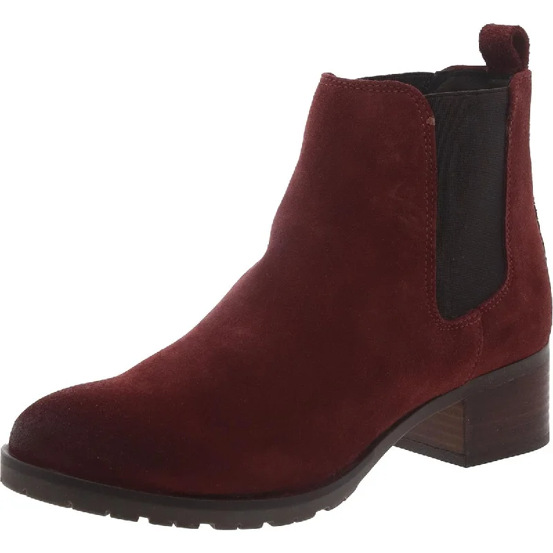 Comfortable Minimalist Shoes Clarks Womens Mila Top Suede Pull On Ankle Boots
