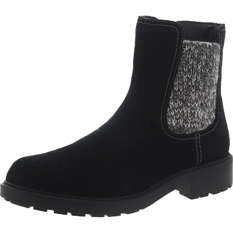 Fashion-Forward Clarks Womens Opal Sky Suede Block Heel Ankle Boots