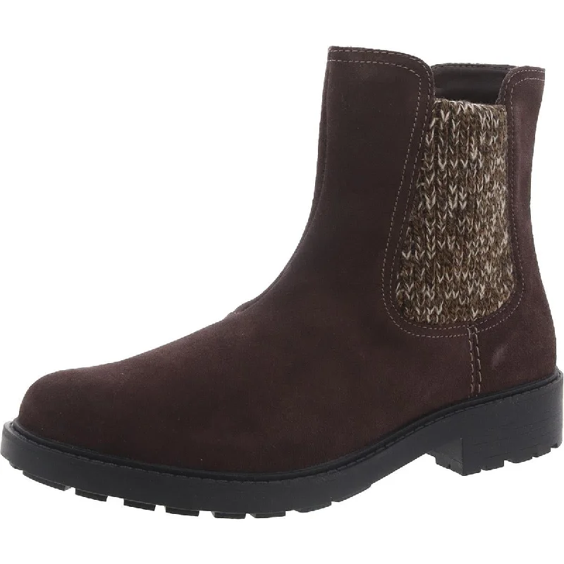 Chic Style Discounts Clarks Womens Opal Sky Suede Block Heel Chelsea Boots