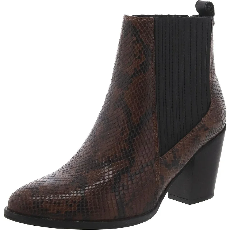 Comfortable Travel Shoes Clarks Womens WEST LO Leather Block heel Ankle Boots