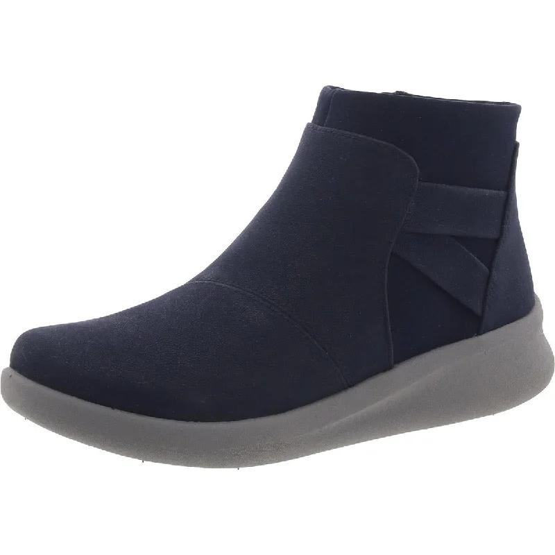 Sustainable Fashion Extravaganza Cloudsteppers by Clarks Womens Sillian2.0 Hi Faux Suede Wedge Ankle Boots