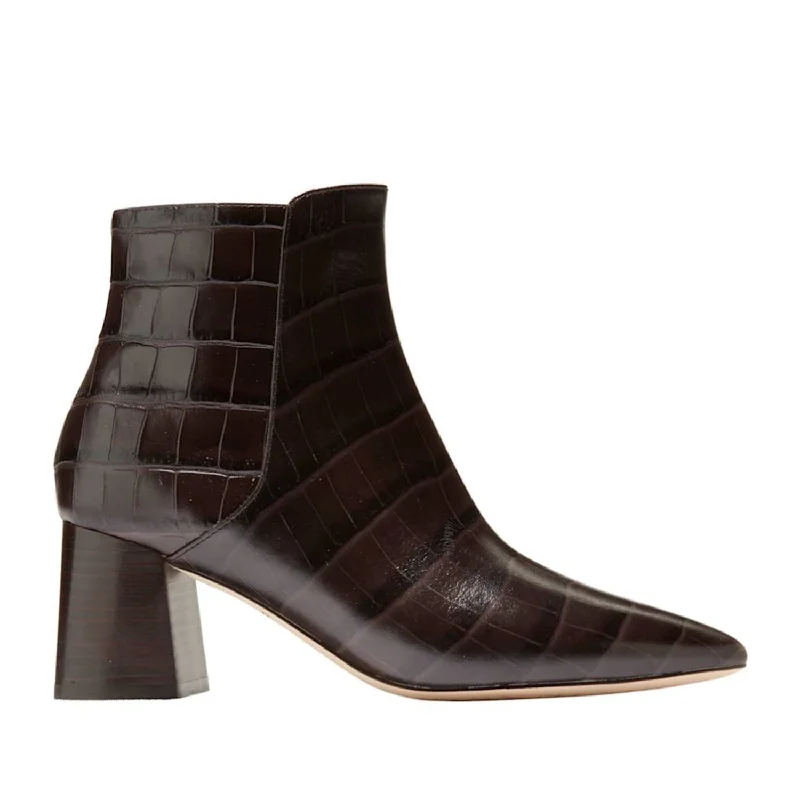 Stylish Basics Cole Haan Women's Catlyn Block Heel Bootie in Dark Chocolate