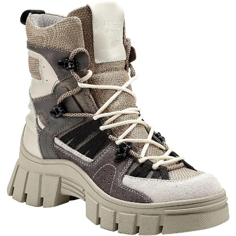 Casual Fashion Guess Womens Haler Suede Combat & Lace-up Boots