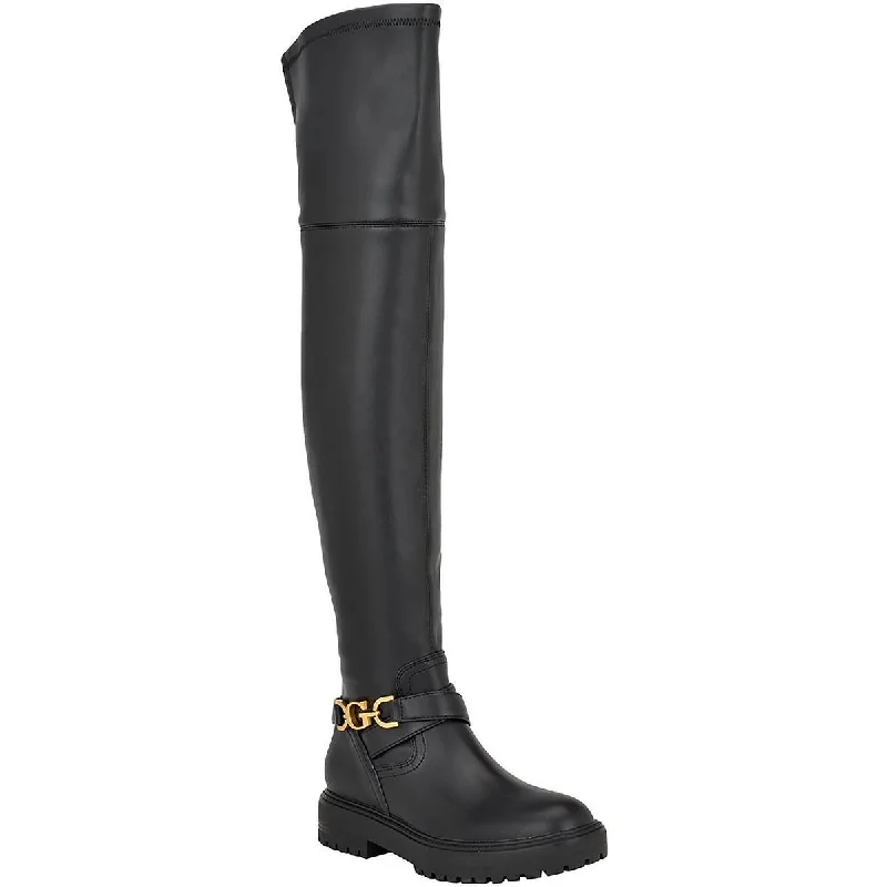 Budget Friendly Guess Womens Jellio Faux Leather Block Heel Knee-High Boots