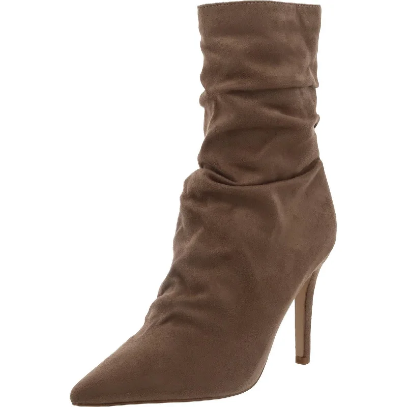 Stylish Casual Footwear Journee Collection Womens Faux Suede Zipper Mid-Calf Boots