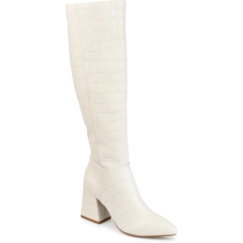 Statement Footwear Discount Journee Collection Womens Landree Faux Leather Knee-High Boots Statement Footwear Discount Journee Collection Womens Landree Faux Leather Knee-High Boots