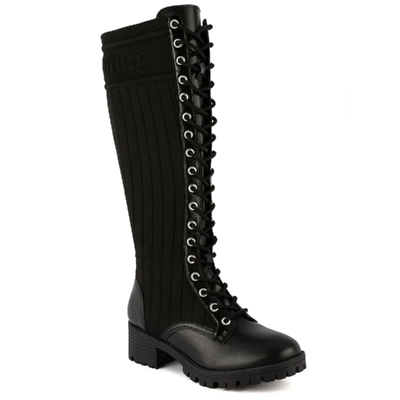 Comfortable Slip-On Shoes Juicy Couture Womens Oktavia Faux Leather Lace-Up Mid-Calf Boots Comfortable Slip-On Shoes Juicy Couture Womens Oktavia Faux Leather Lace-Up Mid-Calf Boots