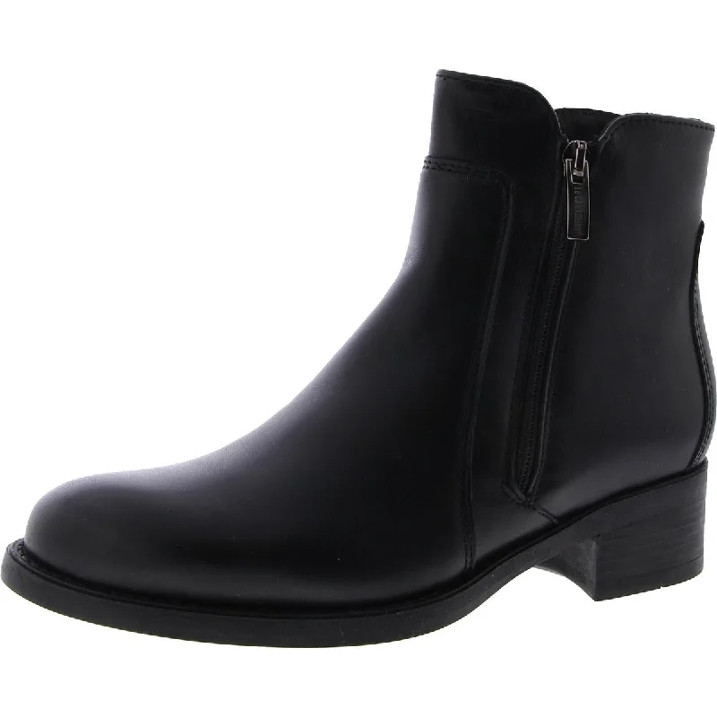 Seasonal Trends La Canadienne Womens Faux Leather Zipper Ankle Boots