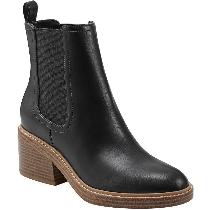 Exclusive Sale Marc Fisher Womens Modesty 2 Faux Leather Pull On Ankle Boots