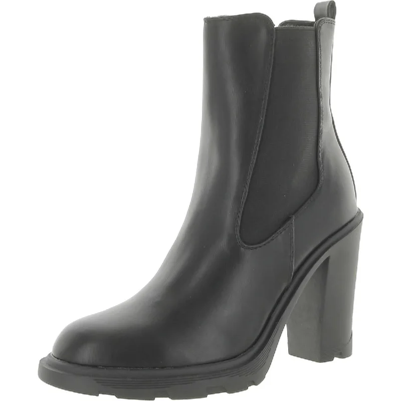 Fashion Forward, Function First Nine West Womens Ream 3 Faux Leather Ankle Chelsea Boots