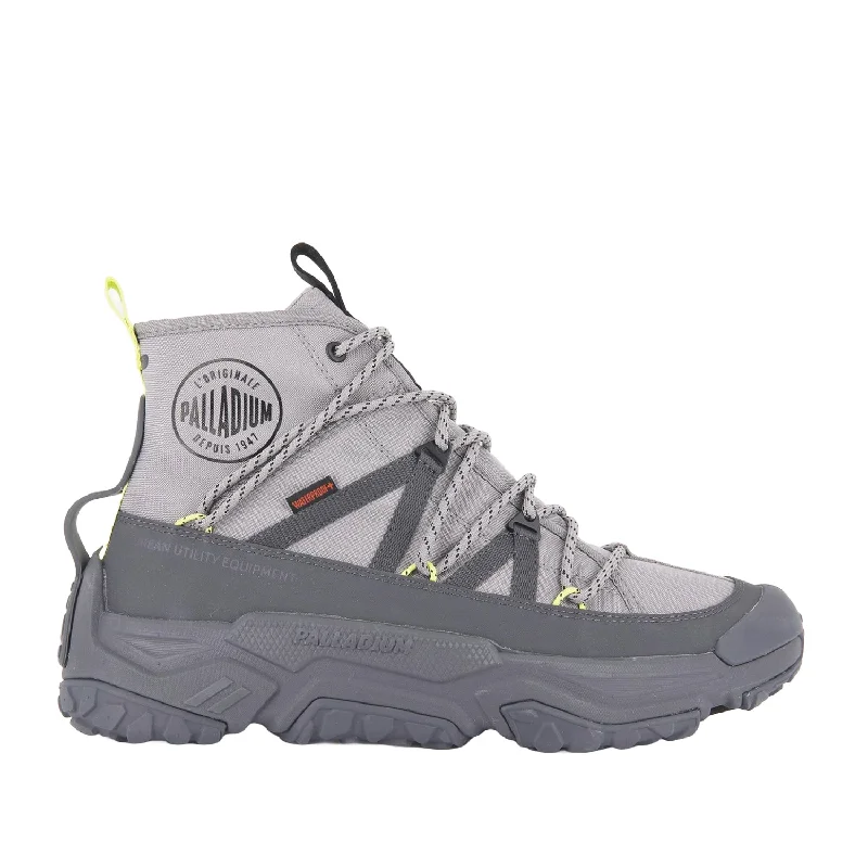 Sleek Style Discounts Palladium Unisex Off-Grid Cross WP+ in Grey Flannel