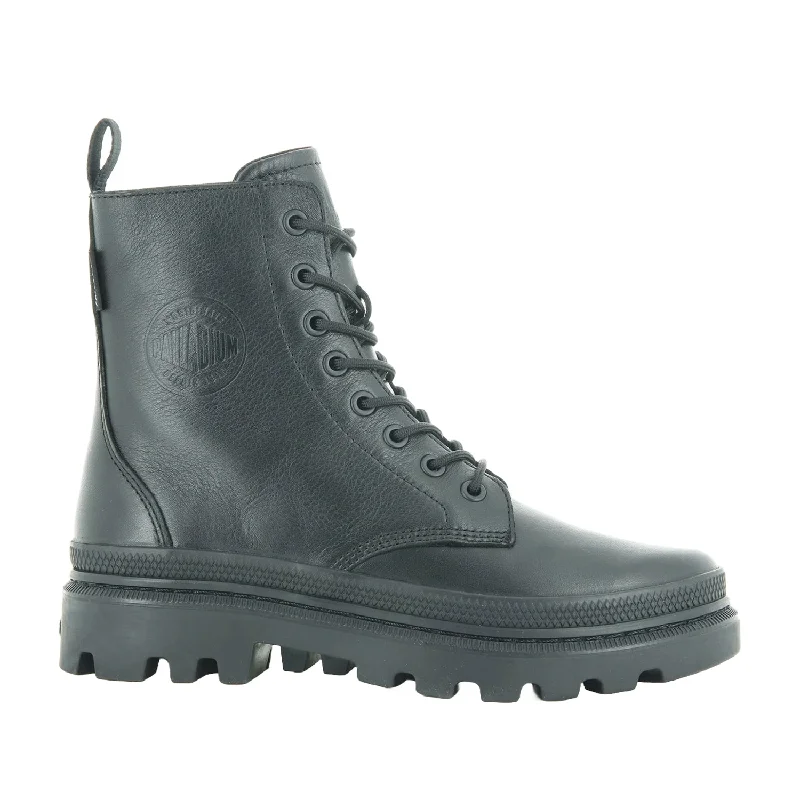 Feminine Luxe Style Sale Palladium Unisex Pallatrooper Off Lth in Black/Black