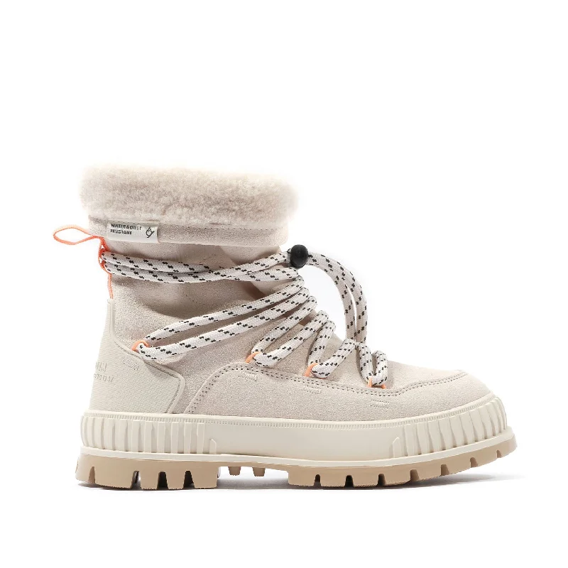 You'll Love Us Because Palladium Women's Pallashock Hiver in Almond Milk