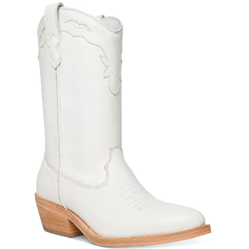 Sustainable Fashion Extravaganza Steve Madden Womens Laredo Embroidered Leather Cowboy, Western Boots
