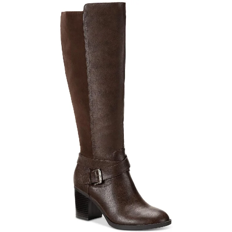 Breathable Flats Offers Style & Co. Womens Hazell Tall Block Heel Knee-High Boots