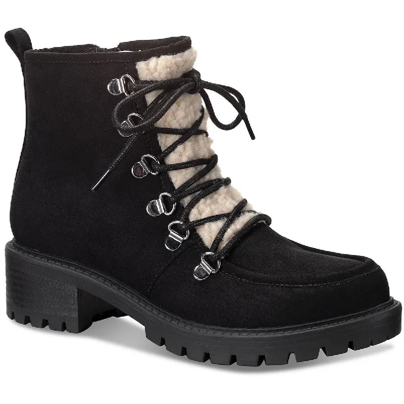 Breathable Shoes Sun + Stone Womens Quiinnf Faux Suede Fur Lined Shearling Boots