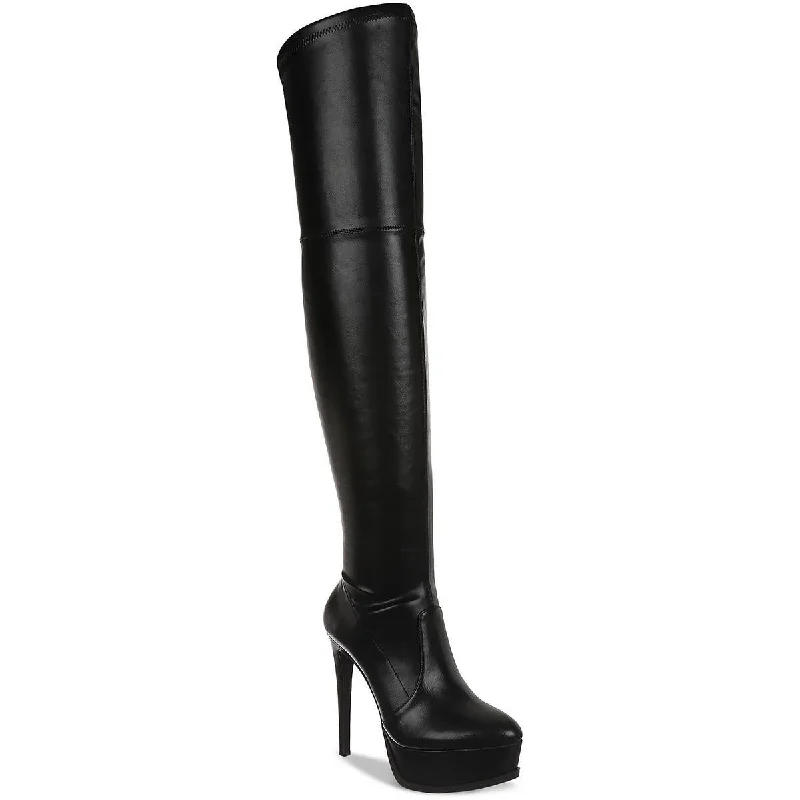Shop The Hottest Deals Thalia Sodi Womens  SILENA Faux Leather Platform Over-The-Knee Boots