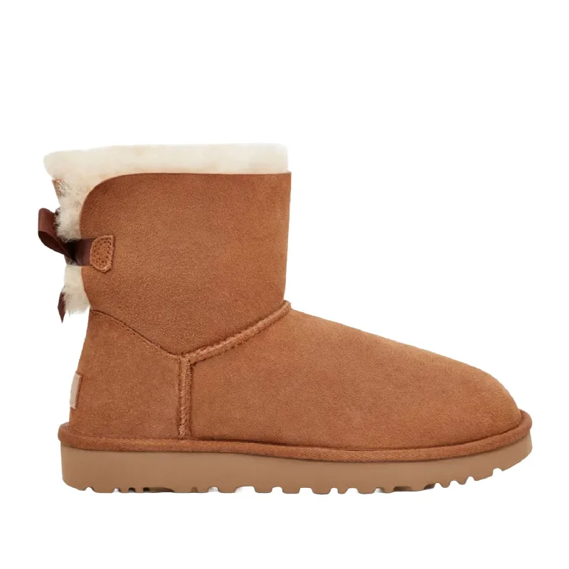 Fashionable Casual Footwear Offers Ugg Women's Mini Bailey Bow II in Chestnut