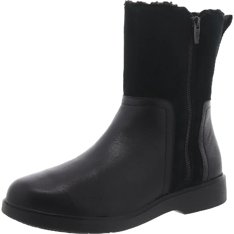 Comfortable Formal Shoes Unstructured by Clarks Womens Un Elda Mid Leather Zip Up Ankle Boots