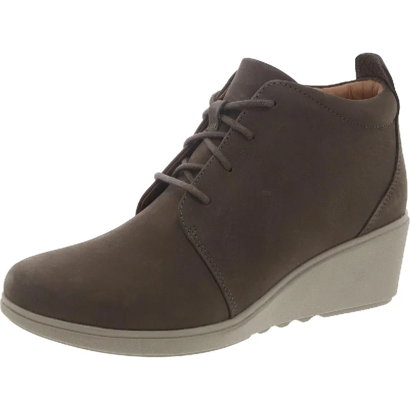 Chic Styles Unstructured by Clarks Womens Un Tallara Eva Nubuck Lace Up Ankle Boots