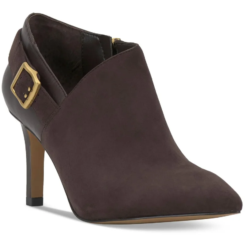 Vince Camuto Womens Kreitha Buckle Pointed Toe Ankle Boots