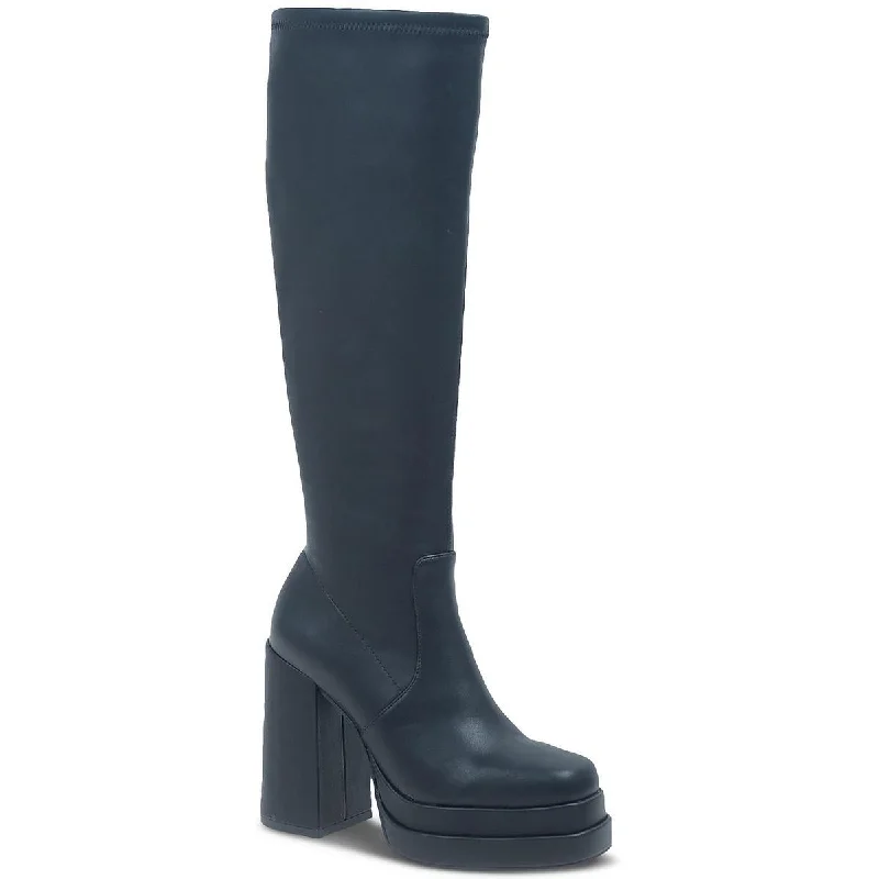 Trend Alert Wild Pair Womens Olyvia Faux Leather Knee-High Boots