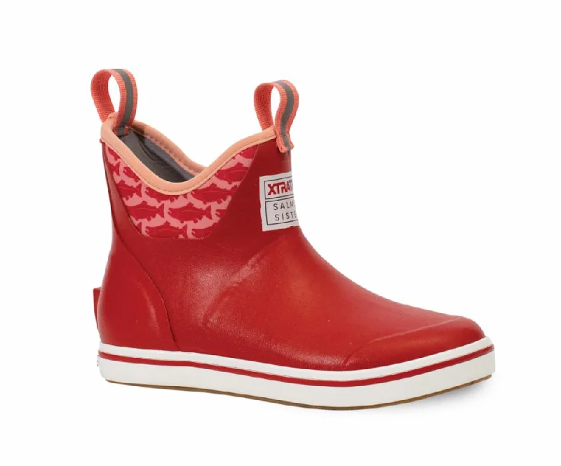 Casual Fashion Xtratuf Women's S 6 Ankle Deck Boot Ankle Deck Boot Red M