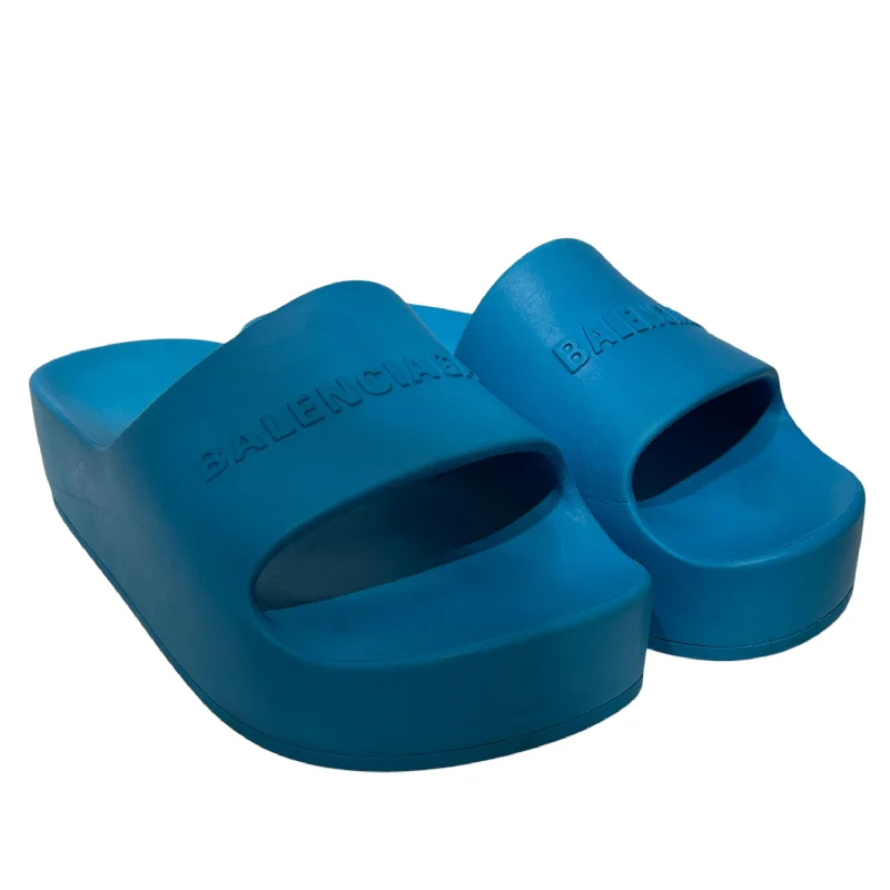 Essentials On Sale BALENCIAGA/Sandals/US 7/BLU/CHUNKY POOL SLIDE