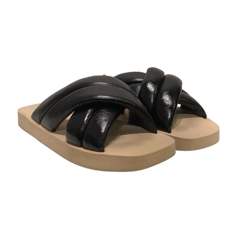 Weekend Exclusive PROENZA SCHOULER/Sandals/EU 40/Border/BLK/PROENZA SCHOULDER PADDED FLOAT