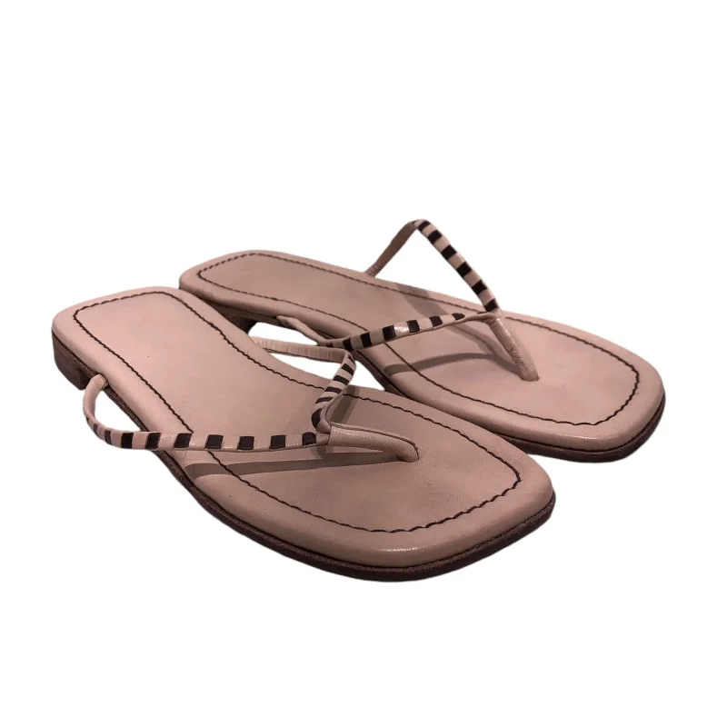 Crazy Discounts, Hurry Up JIL SANDER/Sandals/US 5.5/Leather/BEG/THONG FLIP FLOPS