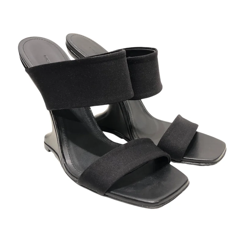 Fashion Forward Rick Owens/Sandals/EU 39/Leather/BLK/STRUCTURED SANDALS