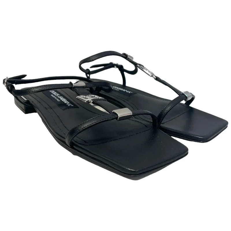 Fashion Forward, Function First DOLCE&GABBANA/Sandals/EU 37/Leather/BLK/CQ0465 AQ994 80999 NERO