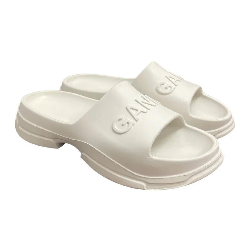 Enjoy Discount GANNI/Sandals/EU 39/CRM/ganni rubber slides