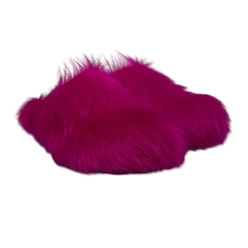 Limited Time Special Offer MARNI/Sandals/US 7.5/Fake Fur/PNK/LONG HAIR MOHAIR SLIDES