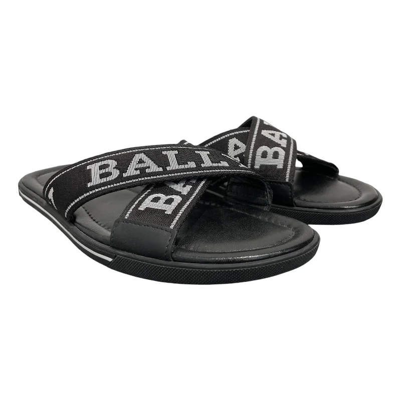 Trend Alert BALLY/Sandals/US 8.5/BLK/"BALLY" ON SHOE STRAPS
