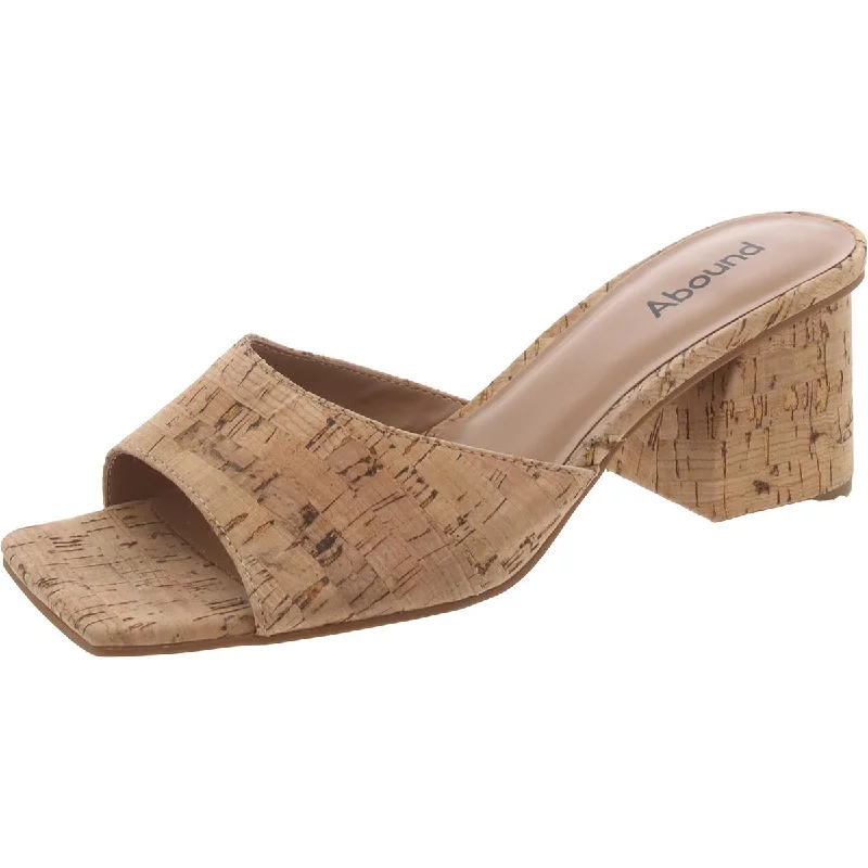Exclusive Discount Abound Womens Cork Square Toe Slide Sandals