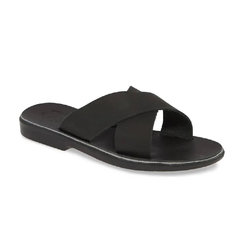 Must-Have Boots Sale Isla - Suede Leather Slip On Sandal | Black Suede
