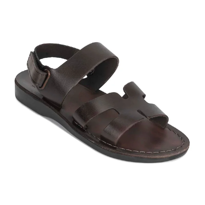 Style Upgrade Anne - Leather Slingback Flat Sandal | Brown