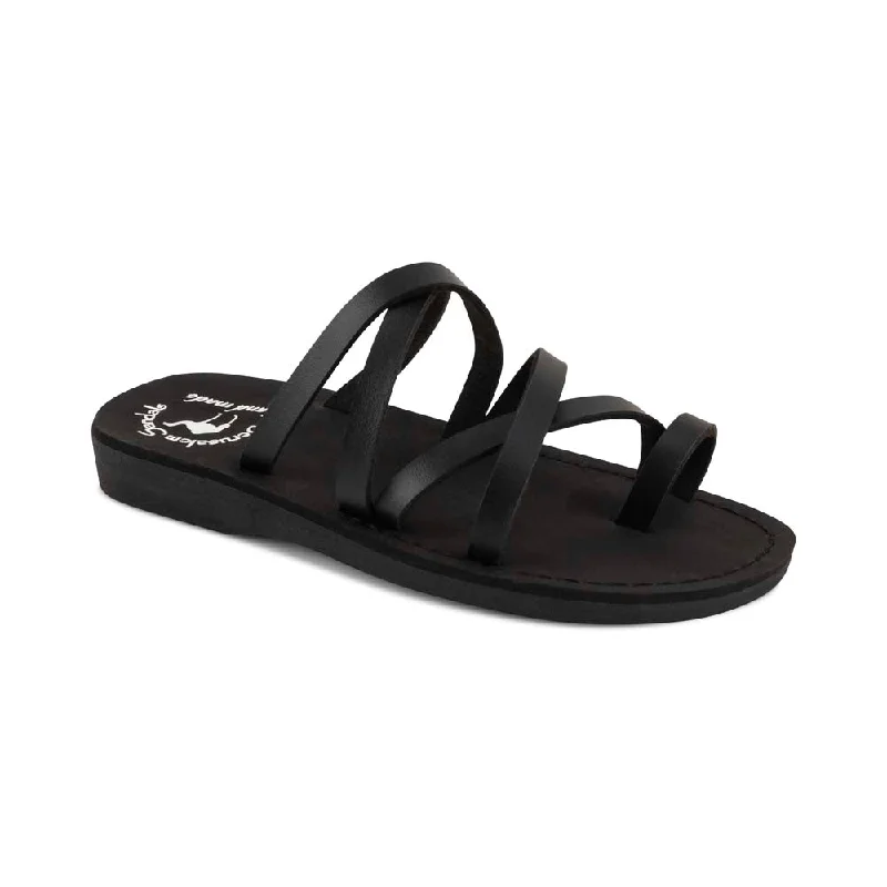 Affordable Shoe Fashion Ariel Vegan - Leather Alternative Sandal | Black