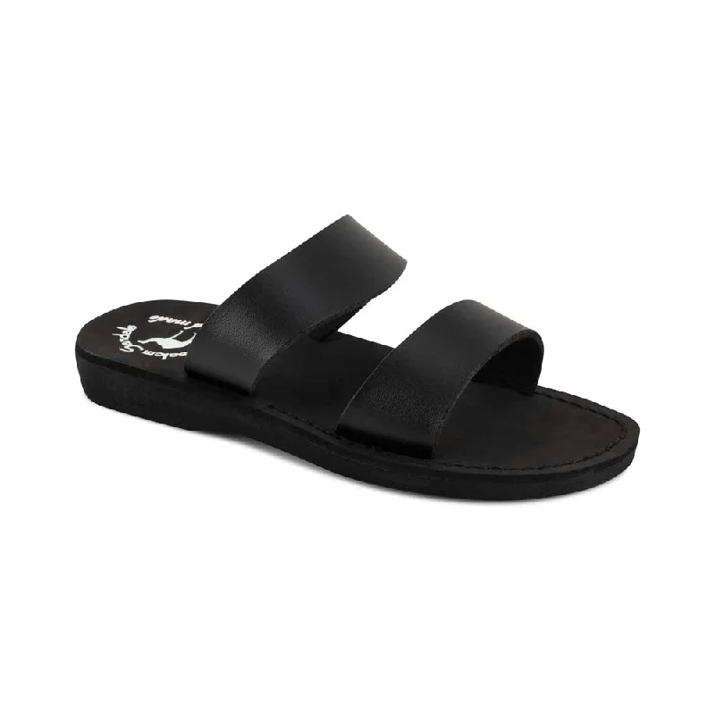 Classic Casual Shoes Sale Aviv Vegan - Leather Alternative Sandal | Black